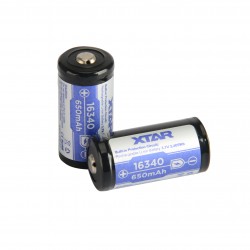 XTAR 16340 650mAh Μπαταρία με προστασία (1τμχ)
